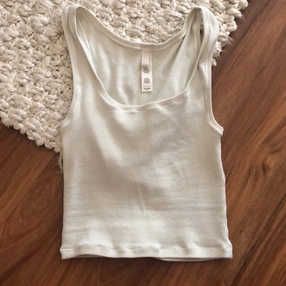 SKIMS (Bone- S) COTTON RIB TANK- VGUC
